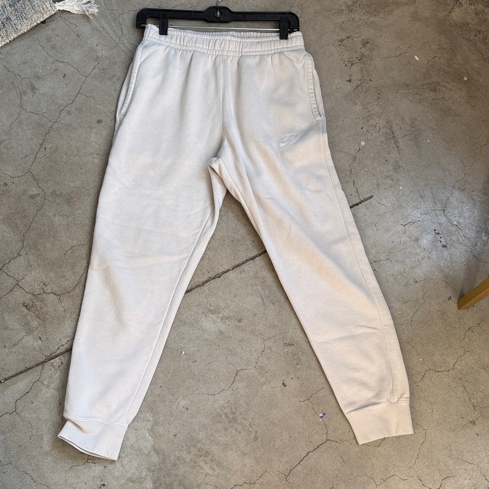 Nike women’s Off-White/Cream Swoosh Fleece Joggers